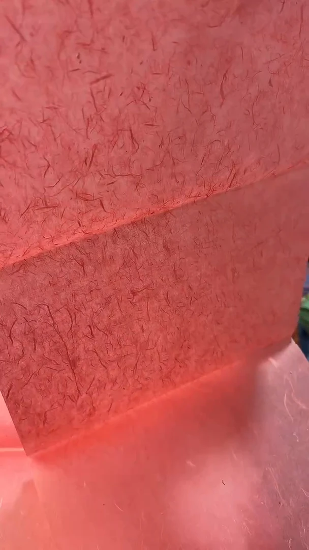 纯手工34*69cm25张桃红色雁楮清水云龙