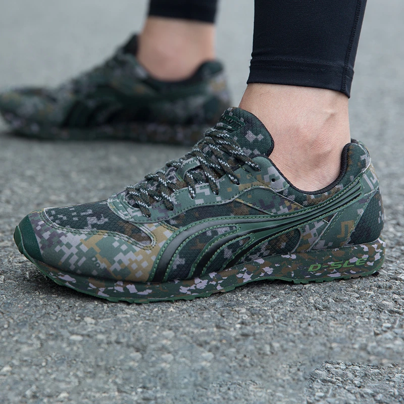 多威迷彩鞋跑鞋男女跑步鞋黑色户外体能训练越野专业运动鞋AM2713