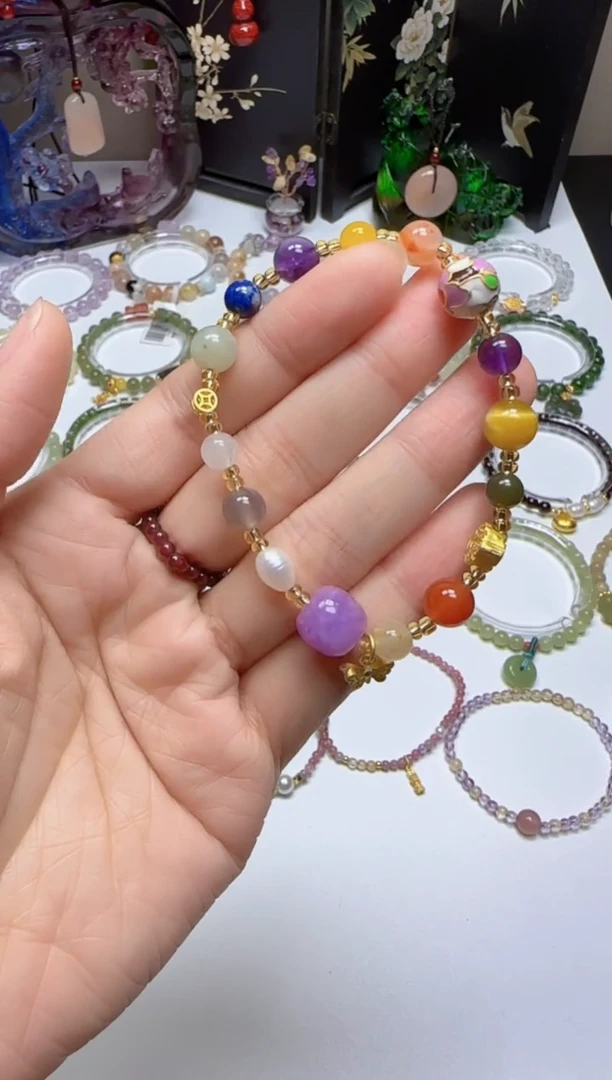 合金手链水晶多宝