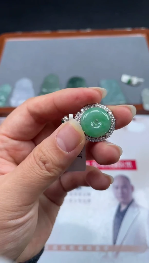 【闪购商品】定制翡翠银S925镶嵌01-18HDJT0127619