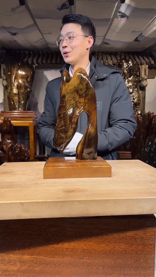 【闪购商品】金丝楠金丝楠小叶桢楠摆件38-22-14