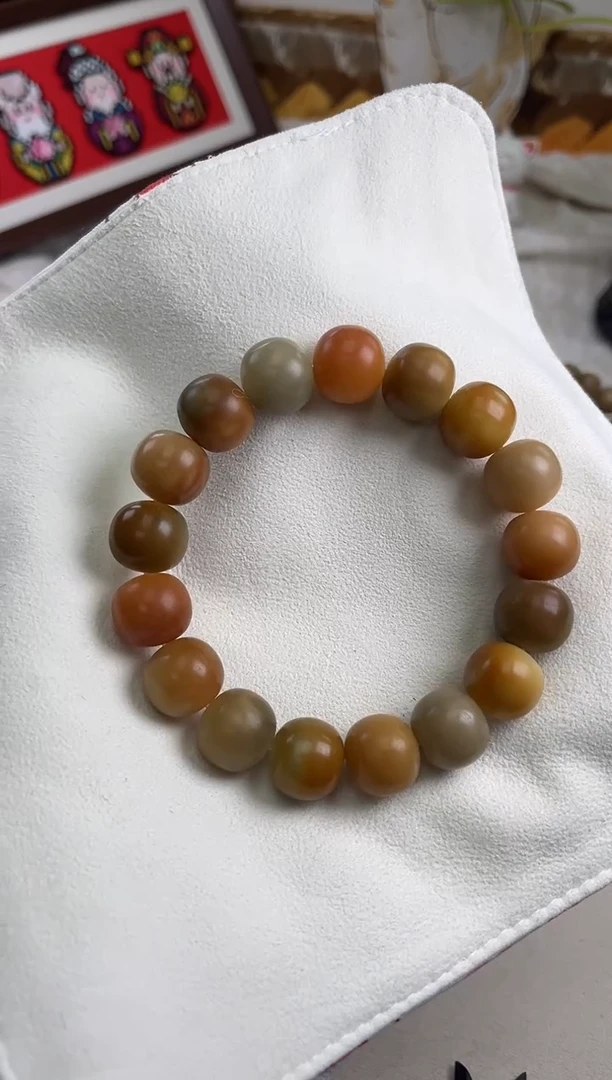 手串菩提根/象牙果a406 卡16 干磨泡泡糖瑕疵