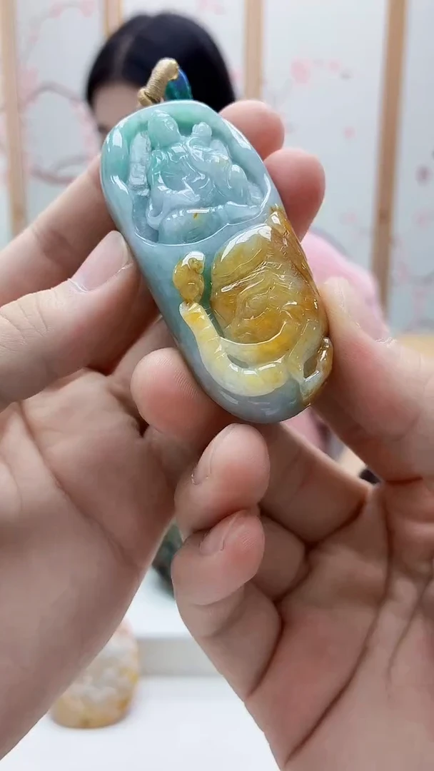 未镶嵌定制翡翠4812bb-毛货挂件36