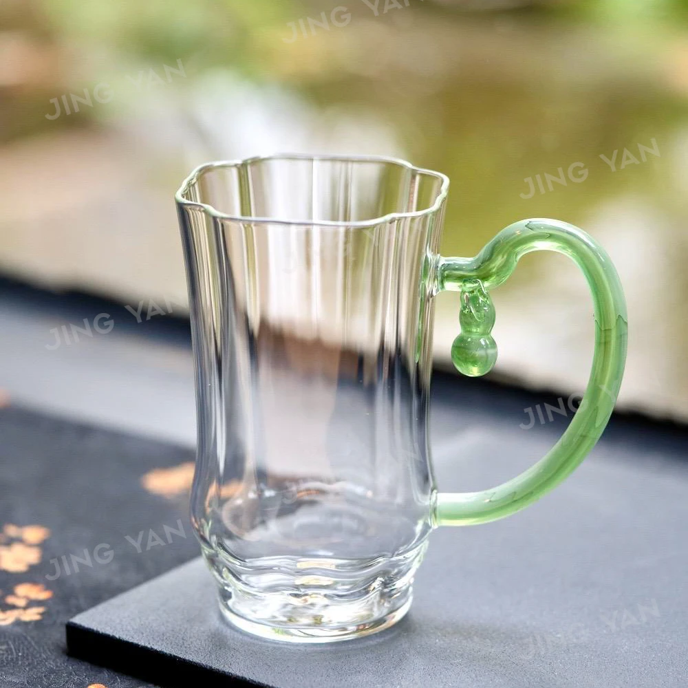 东方器韵-晶焱【福禄杯·绿玛瑙】高硼硅玻璃纯手工水杯-晶焱专场