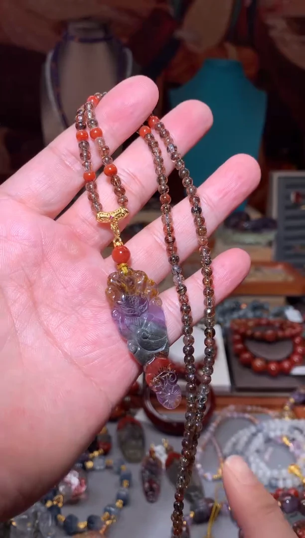 未镶嵌珠宝半成品水晶极光四色凤九套链