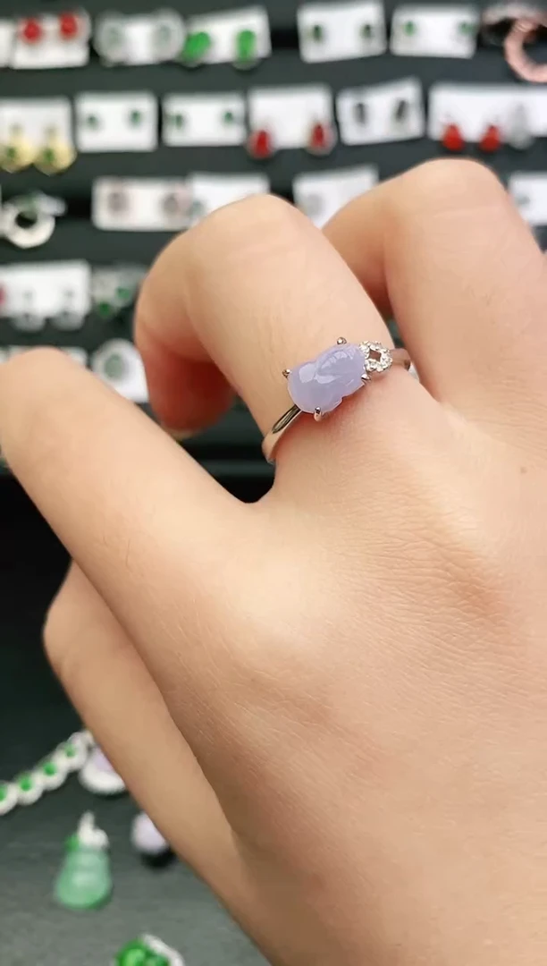 银S925镶嵌戒指翡翠0