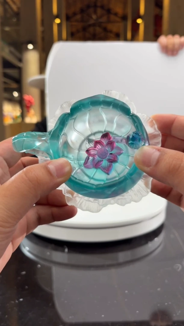 摆件荷花杯+底托