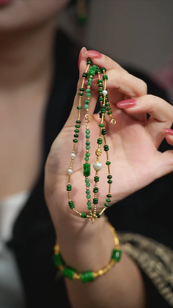 【闪购商品】翡翠项链18K金镶嵌项链@JY-X-41@