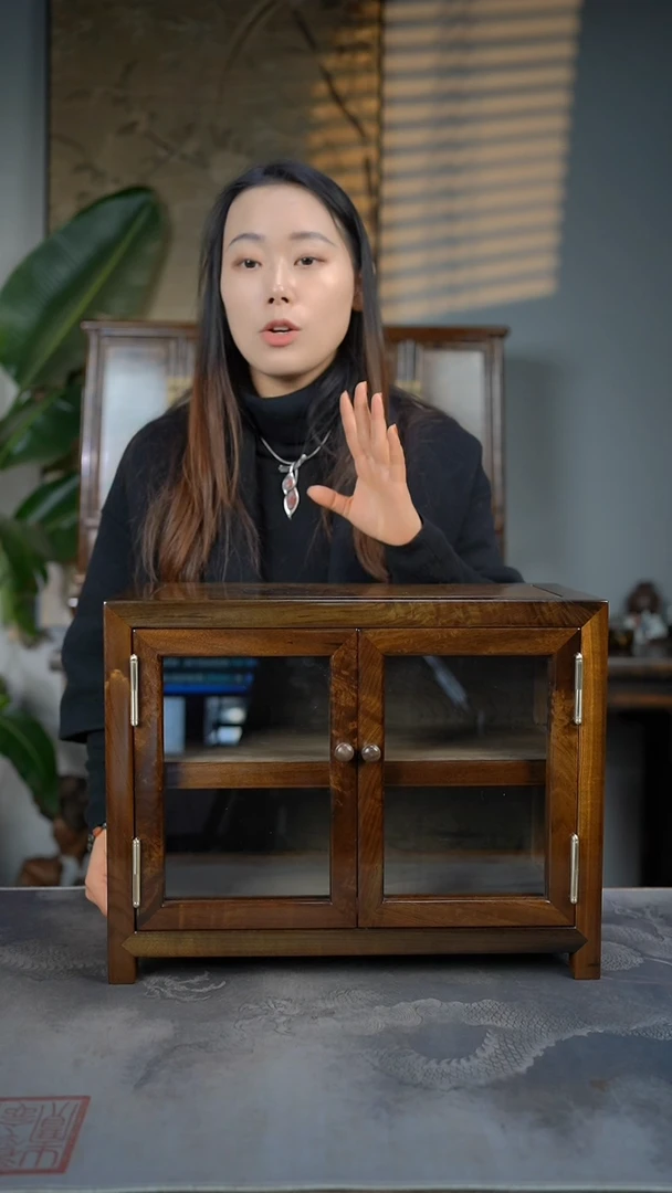 【闪购商品】金丝楠木艺满花精工茶器收纳柜047