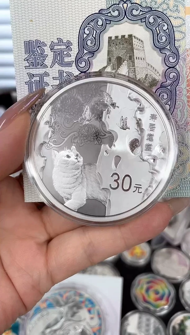 纯银2019寿居耄耋100克原证盒