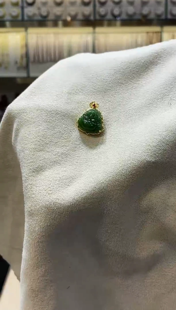 【闪购商品】和田玉颈饰银S925镶嵌JDD 和田玉佛公