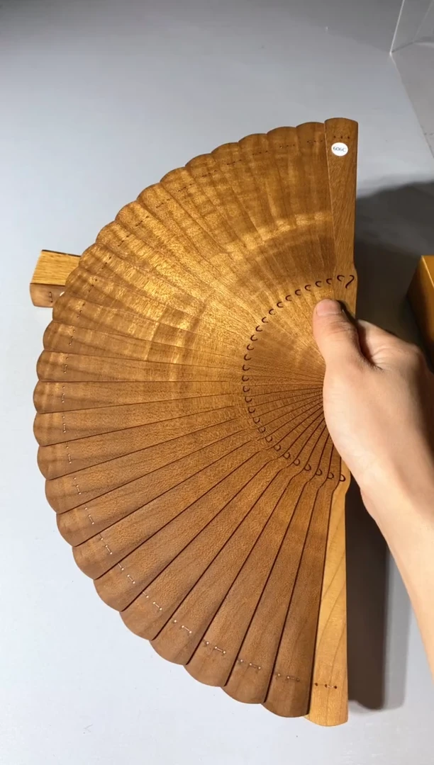 金丝楠606号21cm金丝楠木小叶桢楠扇子