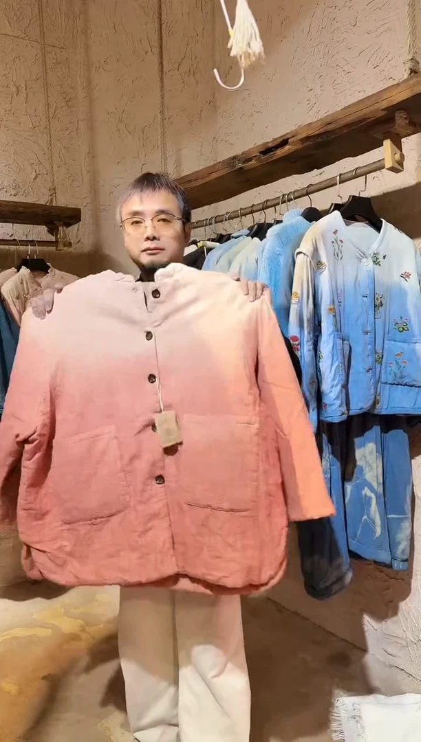 薯莨植物染老土布棉服