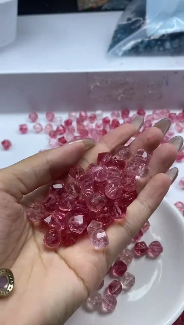 未镶嵌颈饰水晶w1849红幽灵烤色扭珠10mm*15颗