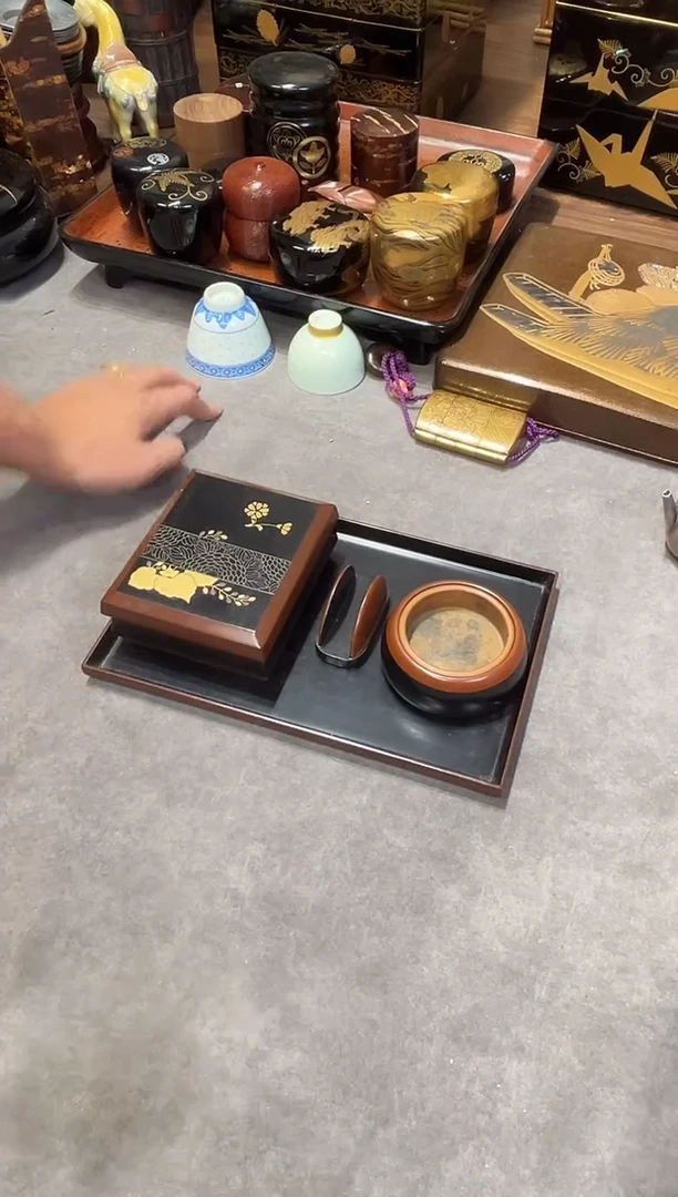 金莳绘 烟具 大漆漆器大漆漆器