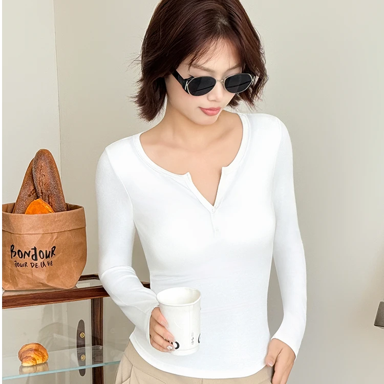 秋季打底衫通勤风长袖T恤秋冬修身薄款休闲百搭显瘦内搭上衣