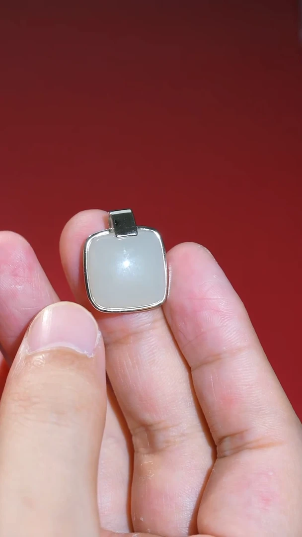 吊坠(不含链)银S925镶嵌和田玉11