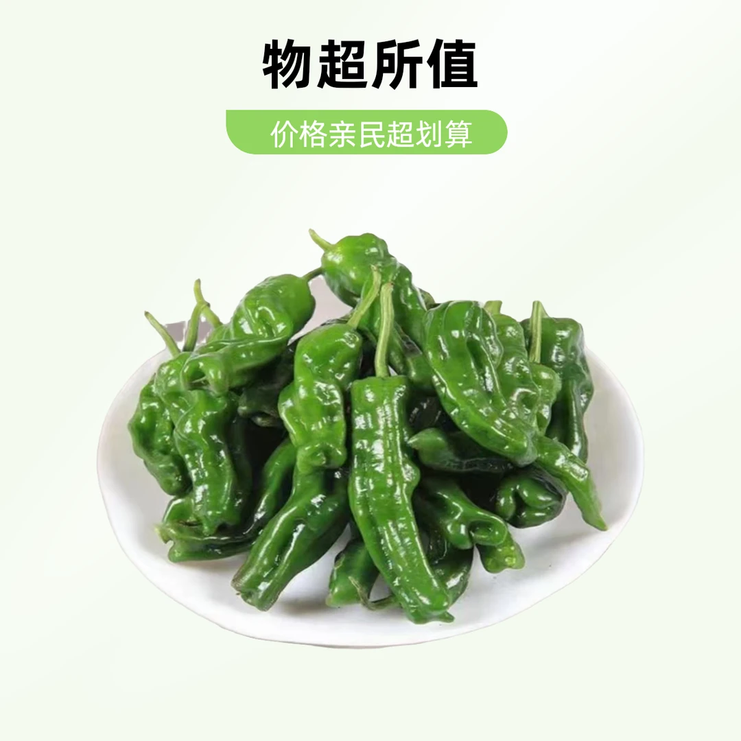 新鲜现摘薄皮青椒小皱皮辣椒特辣农家自种应季蔬菜可做辣子鸡