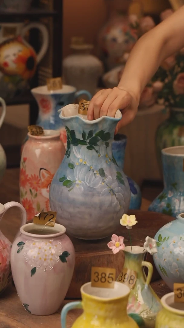 377景德镇设计师手作花器摆件侘寂风