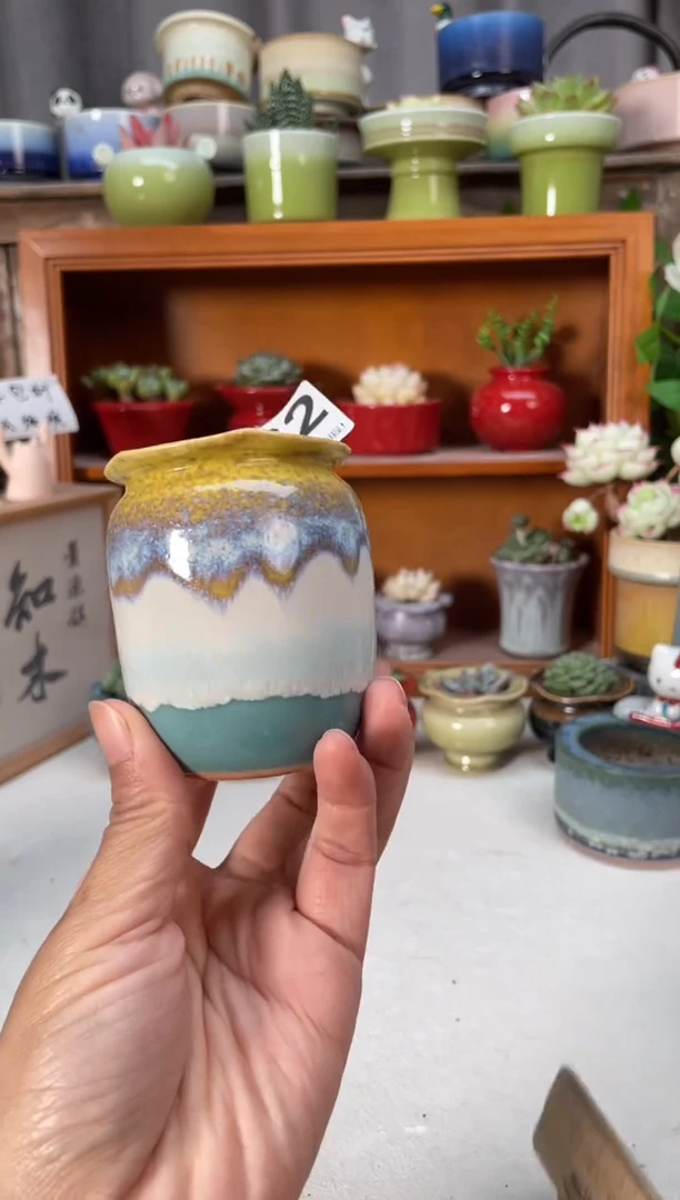 瓷片162知木小芳花盆