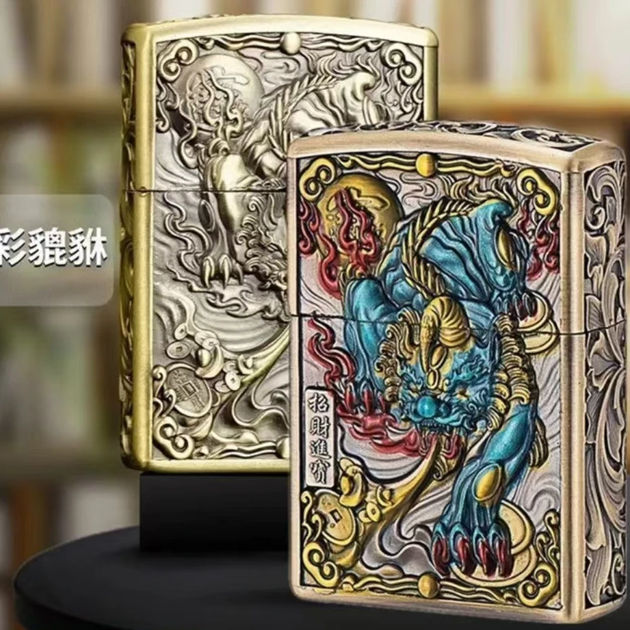 ZORRO高定防风  双面招财貔貅打火机