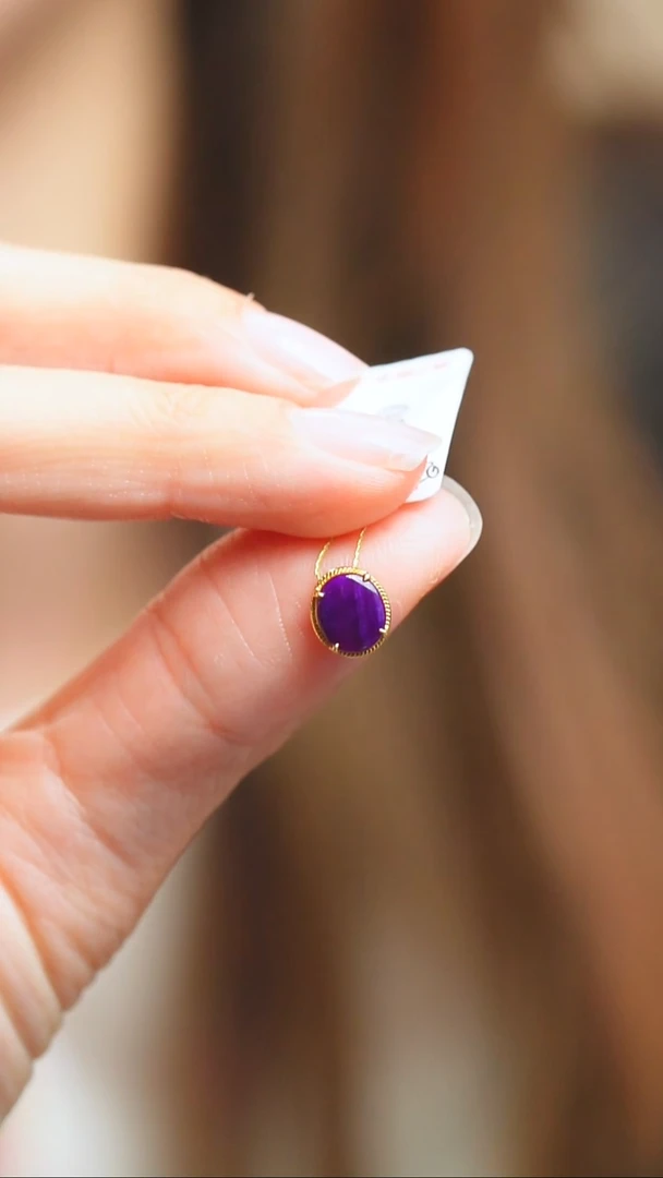 苏纪石（舒俱来）18K金镶嵌吊坠(不含链)222