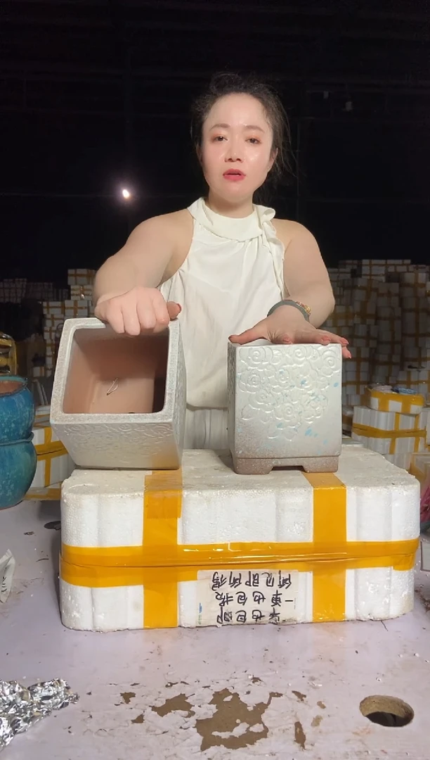 宜兴紫砂粗陶花盆15/18