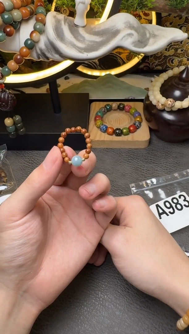 未镶嵌库克吊坠库克蓝水翡翠戒指圆珠