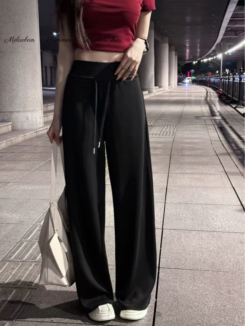 妖精的美美 长腿姐姐铜氨丝软绵绵休闲阔腿裤