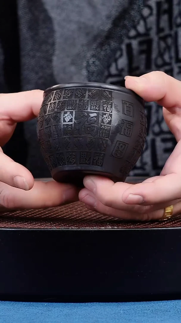 茶杯紫砂宜兴原矿紫砂 全手工制作