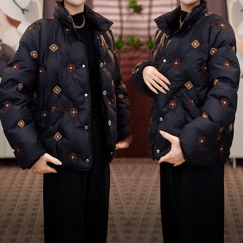 2025冬季新款设计感时尚潮流气质保暖棉服宽松百搭慵懒风上衣外套