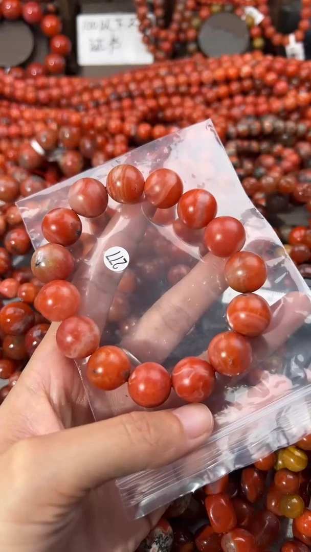 南红玛瑙手串未镶嵌15+