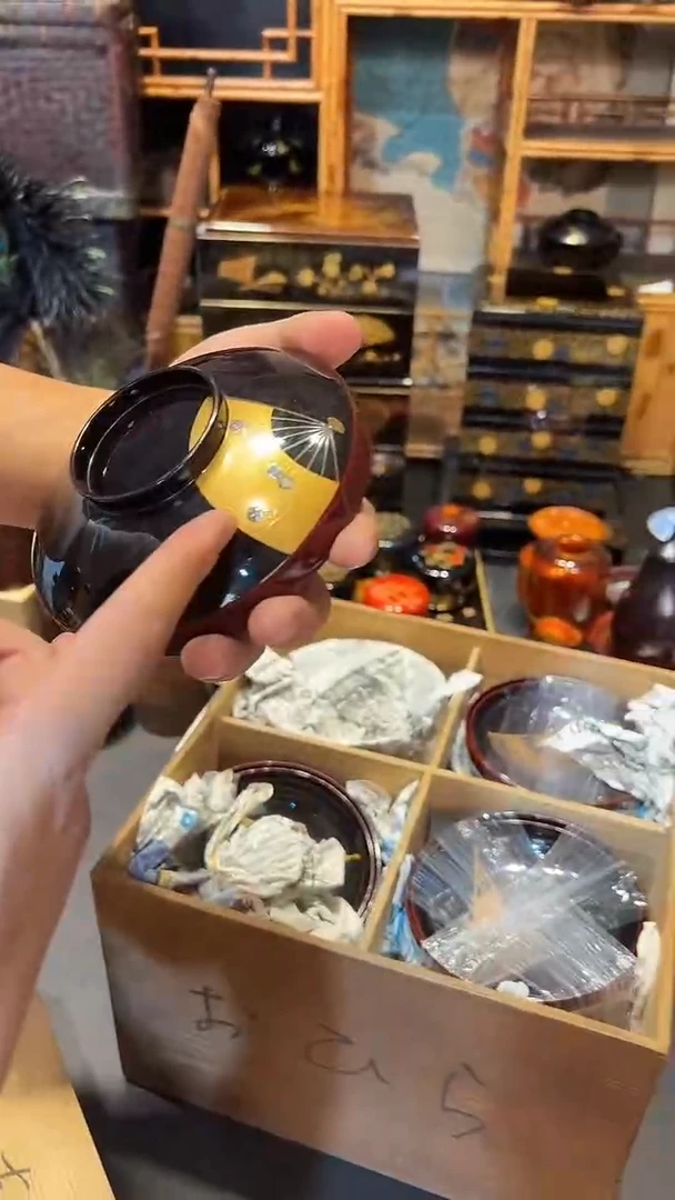 g**y盖碗14只  大漆漆器大漆漆器大漆漆器