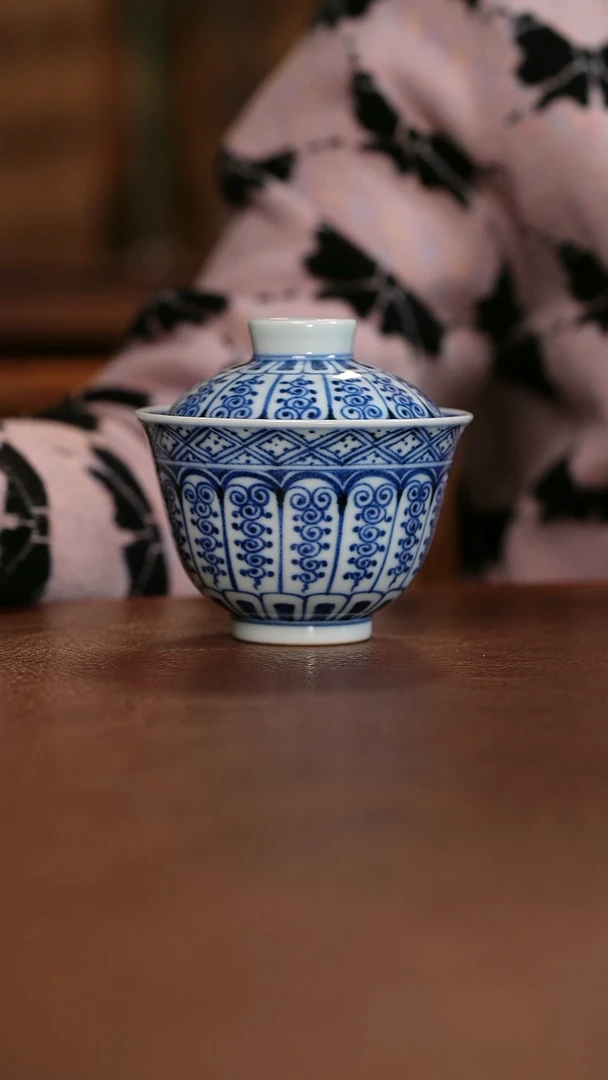 【闪购商品】青花辅助纹身盖碗