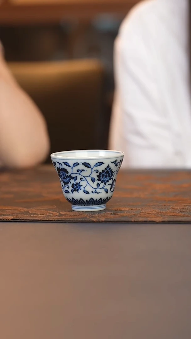 和然四季花卉折腰杯