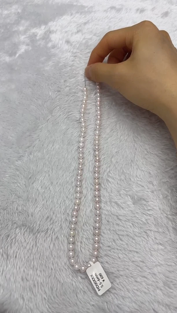 海水珍珠银S925镶嵌项链AK5.5-6mm