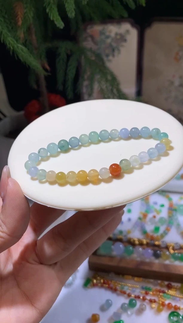 未镶嵌定制翡翠D**?5.9-6.8卡手串