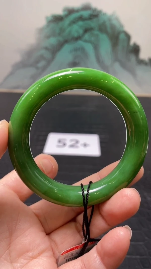 未镶嵌手镯和田玉（碧玉）苗****?52+