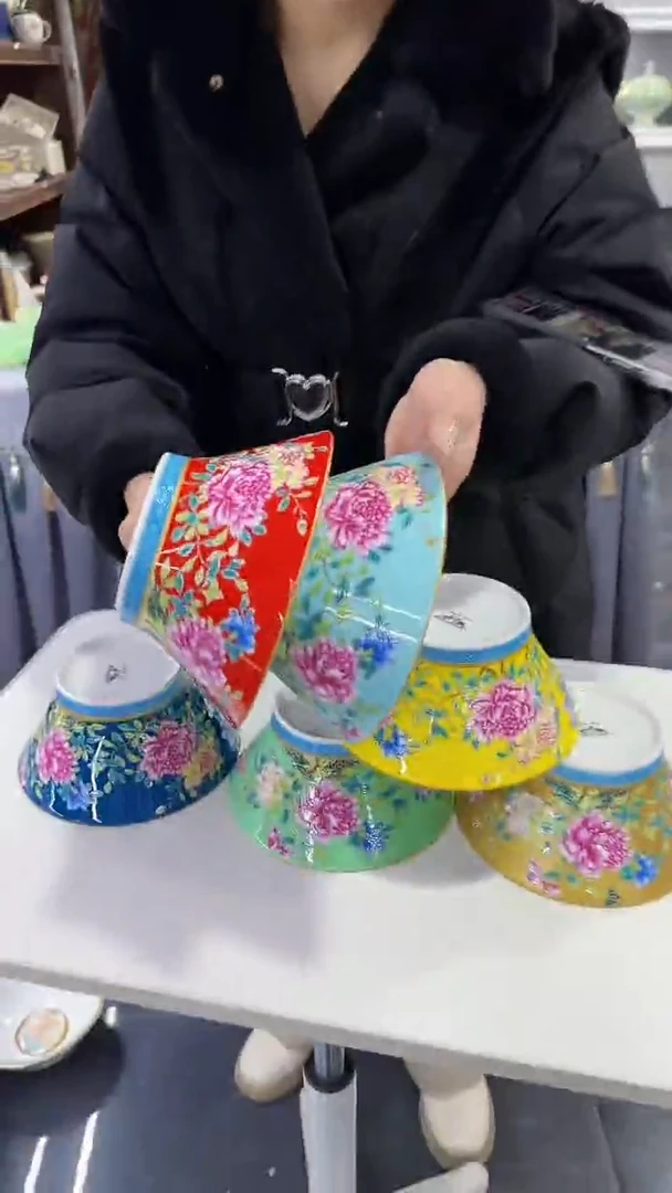 【闪购商品】瓷片 7英寸面碗2个景德镇陶瓷【秦坊】