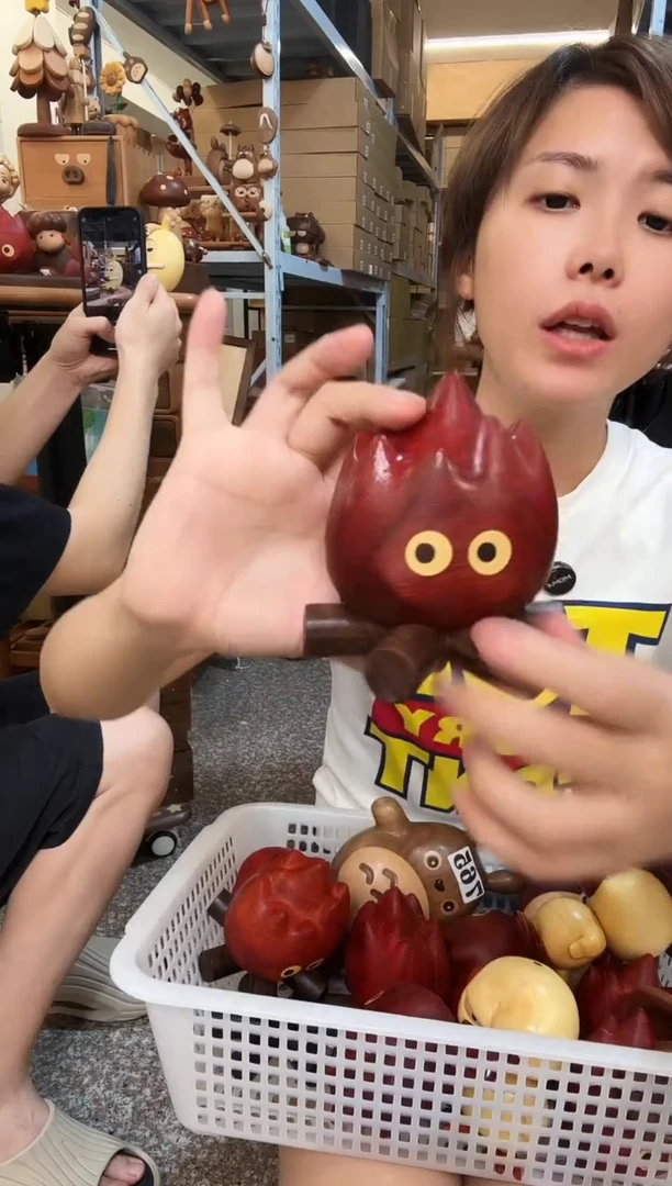 木瑕疵中号火苗摆件