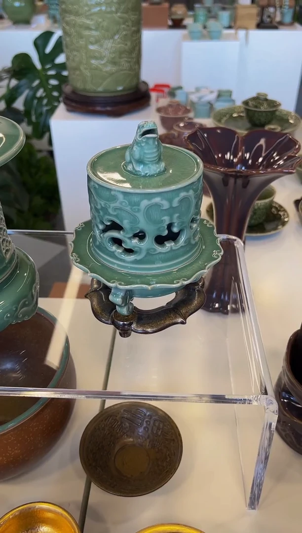 金**水黄柯全手工作品香炉