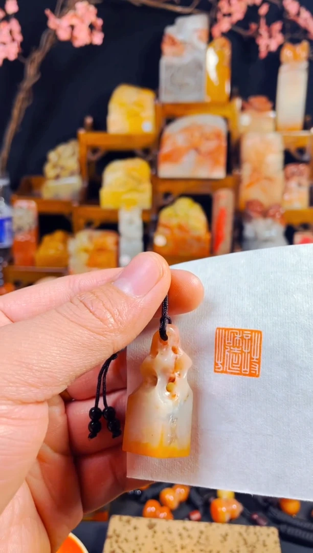 【闪购商品】老挝石印石手工篆刻《诗和远方》