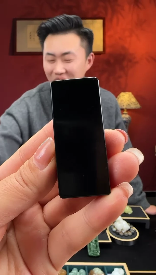 未镶嵌和田玉挂件黑无事手把牌