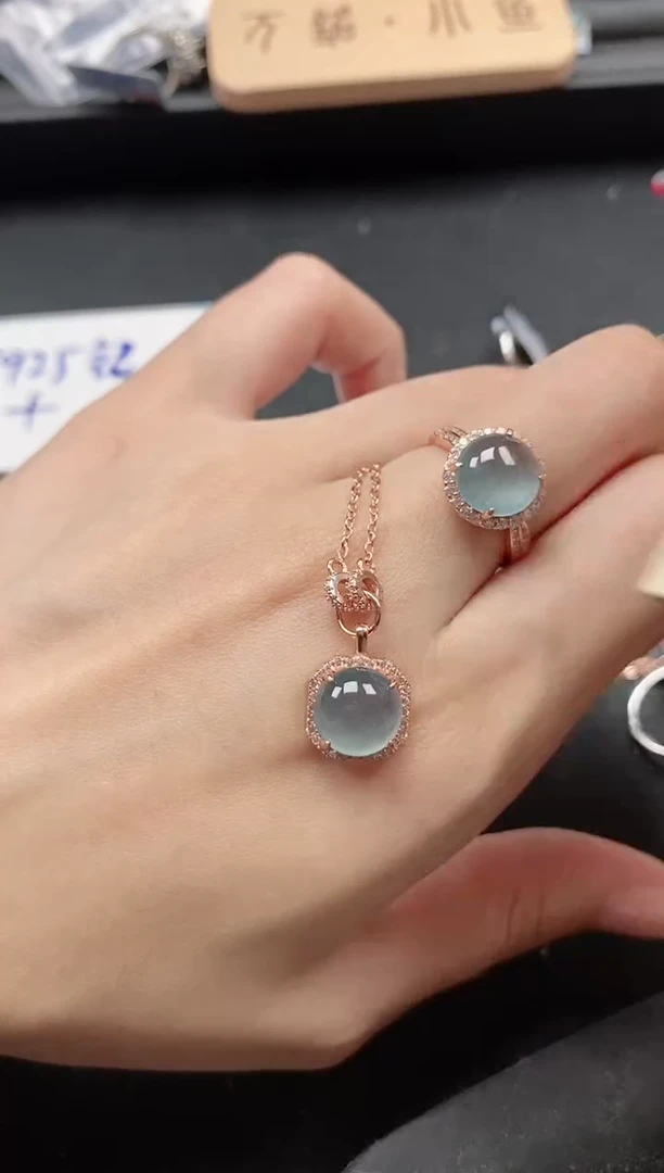 翡翠戒指银S925镶嵌51151