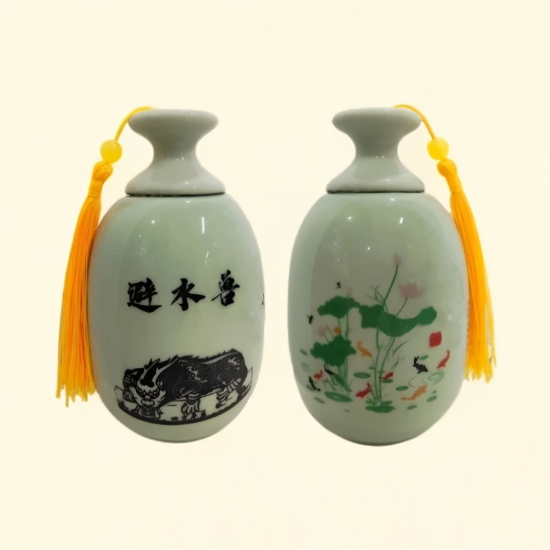 避水兽卫生间摆件河图洛书摆件