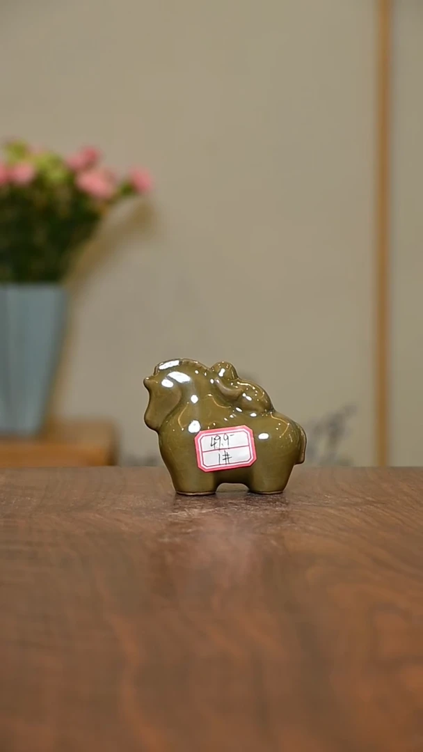 1#马上封侯 矿石釉 微瑕 无款