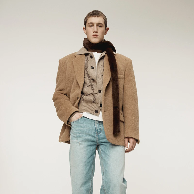 RECTO保暖舒适毛呢骆马毛羊毛短外套女25秋新款河岸家买手店