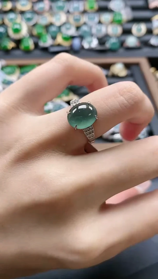 【闪购商品】翡翠戒指银S925镶嵌51151