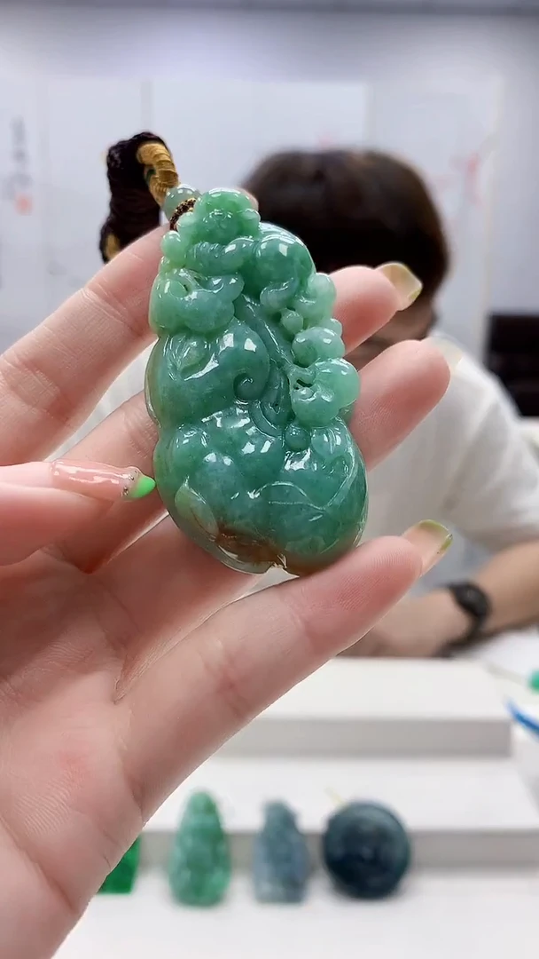 未镶嵌定制翡翠4868ry-毛货挂件166