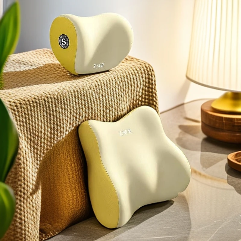 高档汽车头枕车用腰靠垫加厚超弹材质车用靠枕车内腰部支撑护颈枕